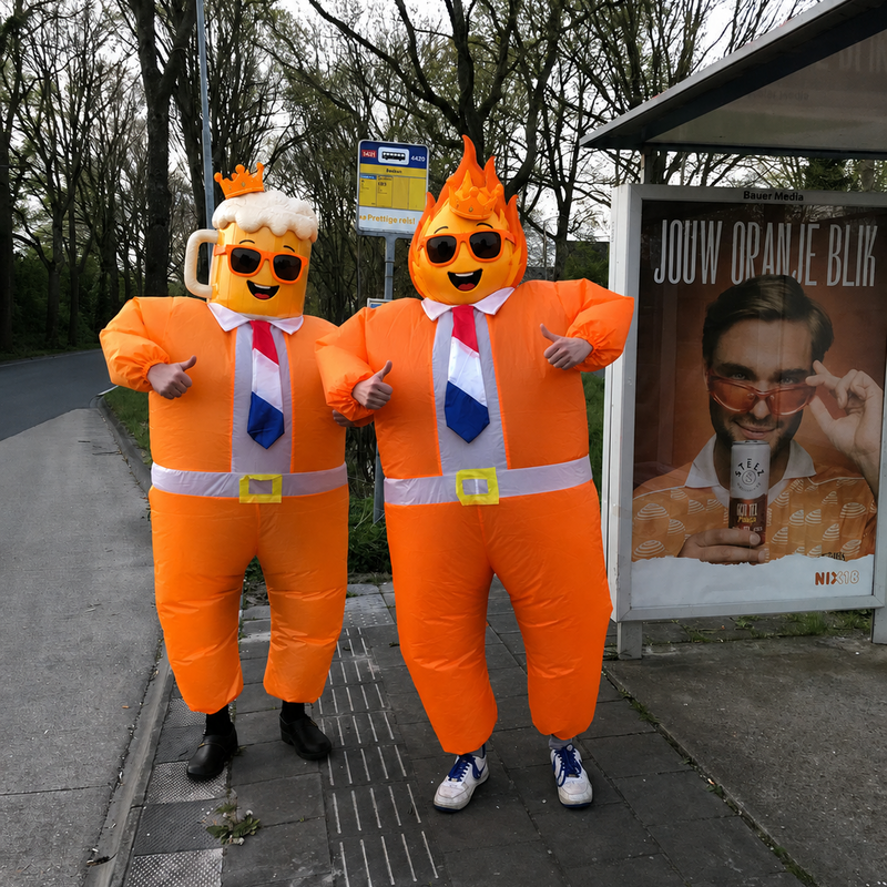 Opblaasbare Oranje feestpak