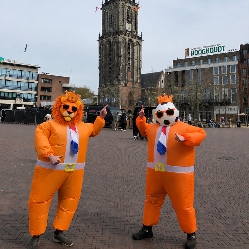 Opblaasbare Oranje feestpak